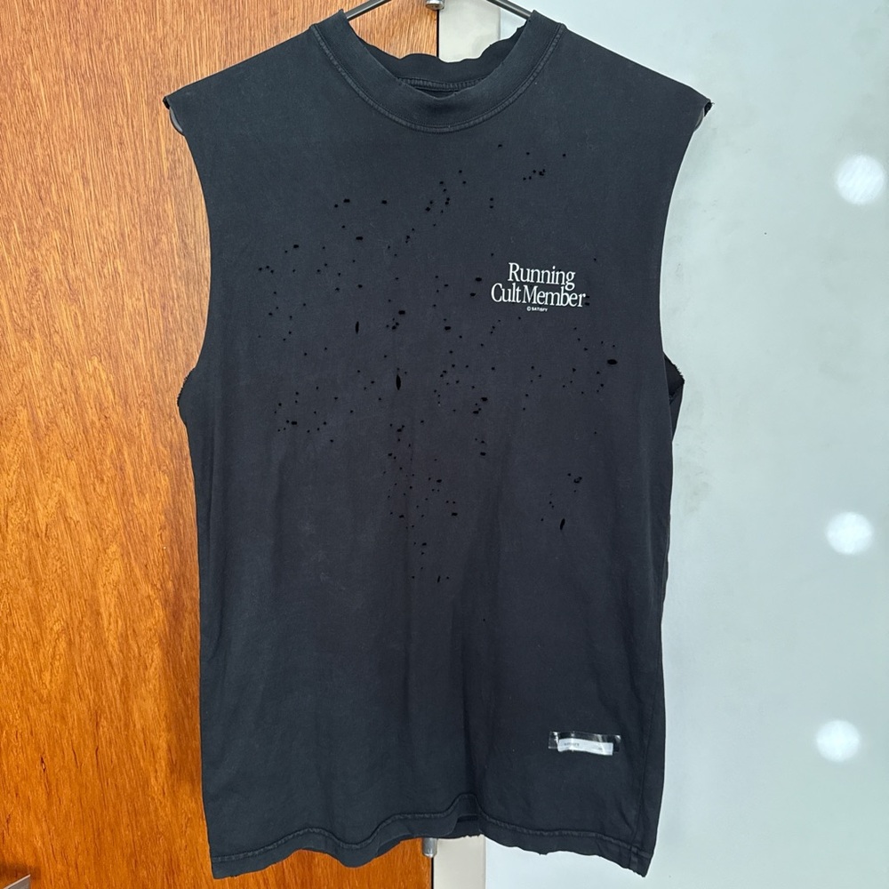 Running Cult Member Black Sleeveless Tee
